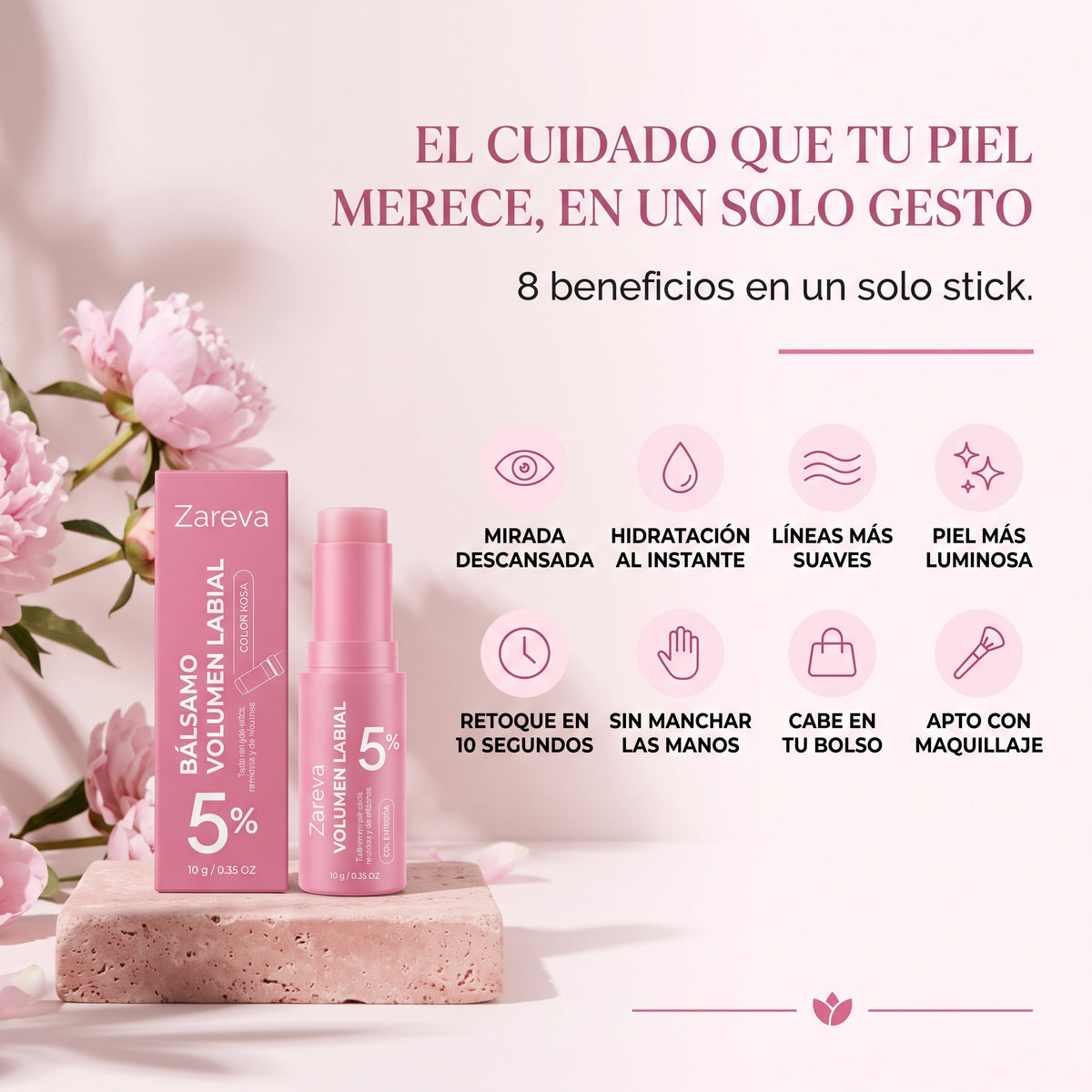 Retoque K-Beauty ZAREVA® Bálsamo Voluminizador